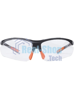 Очки защитные Patriot PPG-11 открытые, прозрачные, оранжевая окантовка, усиленные.