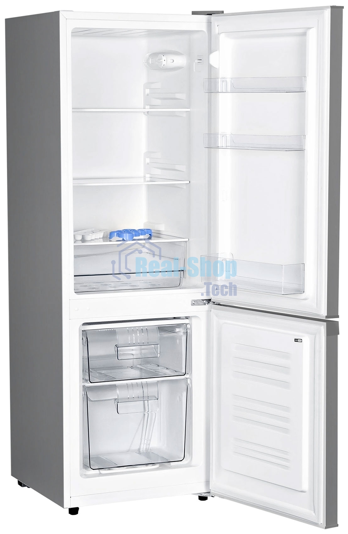 Холодильник Hyundai CC2051SL серебристый двухкамерный 129/64 л морозилка снизу, капельная система