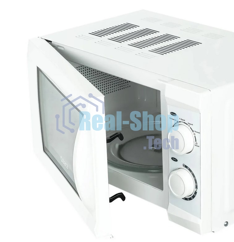 Микроволновая печь Galanz MOS-2002MW белый, 20 л, 700 Вт, переключатели - поворотный механизм