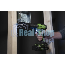 Дрель-шуруповерт аккумуляторная GREENWORKS GD24DD35, Аккумуляторная, без АКБ и ЗУ