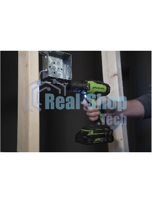 Дрель-шуруповерт аккумуляторная GREENWORKS GD24DD35, Аккумуляторная, без АКБ и ЗУ