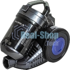 Пылесос Supra VCS-2410 синий/черный, 380/2200 Вт, уборка сухая, пылесборник контейнер, 1.5 л