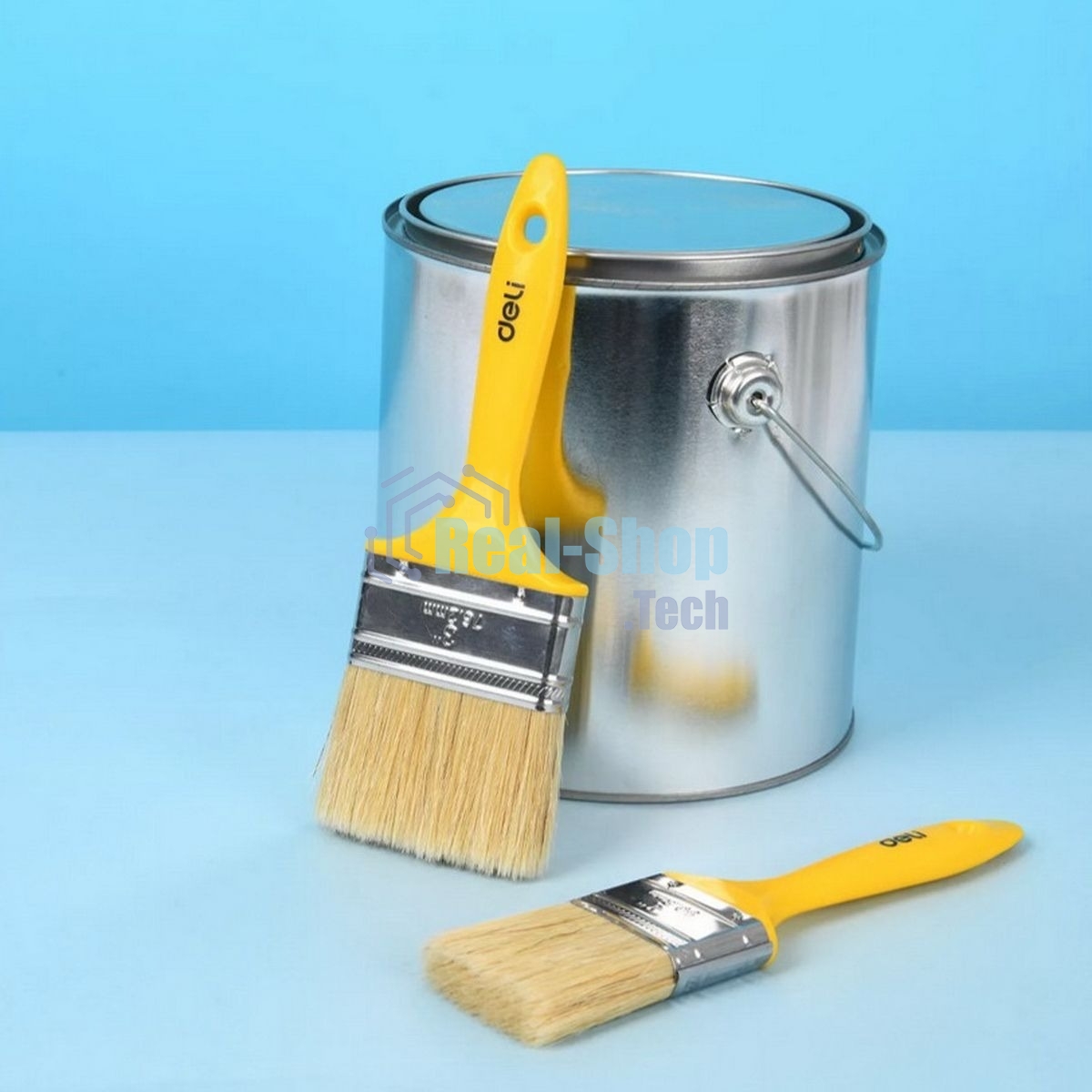 Кисть малярная с пластиковой ручкой Deli DL509113 75 мм, натуральная щетина