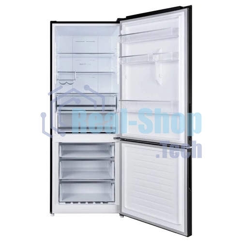 Холодильник Korting KNFC 72337 XN черный двухкамерный 324/108л морозилка снизу, No Frost