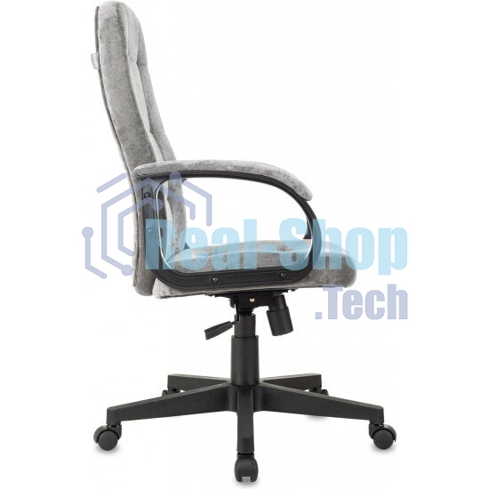 Кресло руководителя Бюрократ CH 002 Fabric Light-19 серый, крестов. пластик