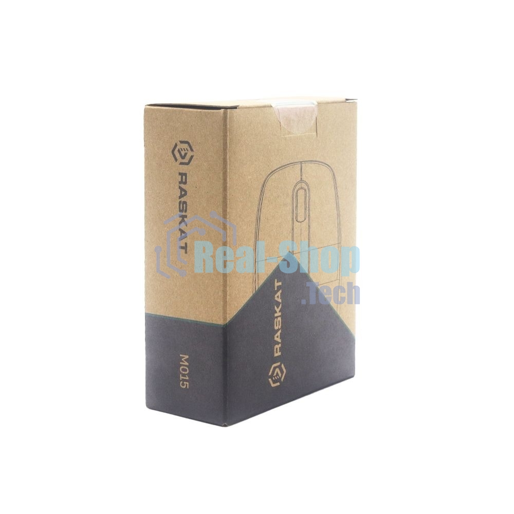 Мышь проводная Raskat M015 черный, 1000 dpi, USB, кнопки - 3