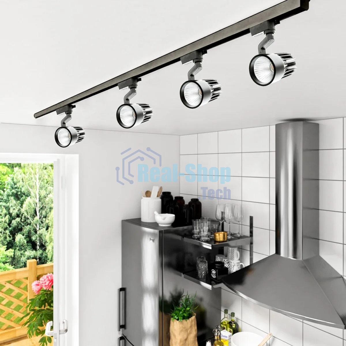Прожектор светодиодный JazzWay трековый PTR 0130-2 30w 4000K 24° BL черный IP40