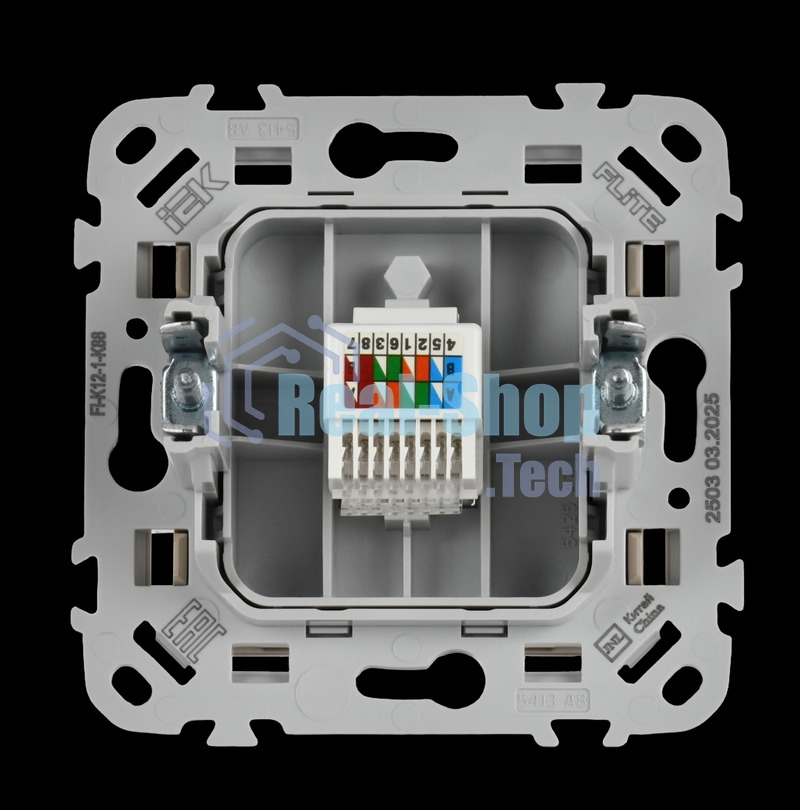 Розетка компьютерная RJ45 категория 5Е UTP РК5е-1-0-ФлЛ льняной FLITE