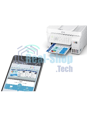 МФУ струйное Epson EcoTank L5296 (C11CJ65411) белый, A4, ч/б печ. 33стр/мин., цв. печ. 15стр/мин., 5760x1440 DPI, 2400х1200 DPI, USB, Ethernet, Wi-Fi