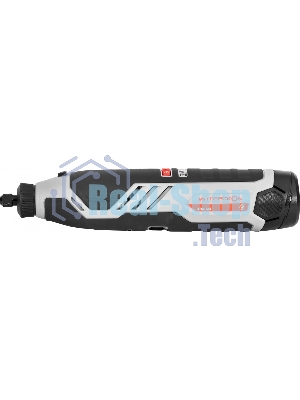 Прямошлифовальная машина (гравер) ИНТЕРСКОЛ АГМ-12Э аккум. АПИ-Т (Li-ion, кейс, 2 аккум., 2,0 Ач, ЗУ, набор 58 пр.)