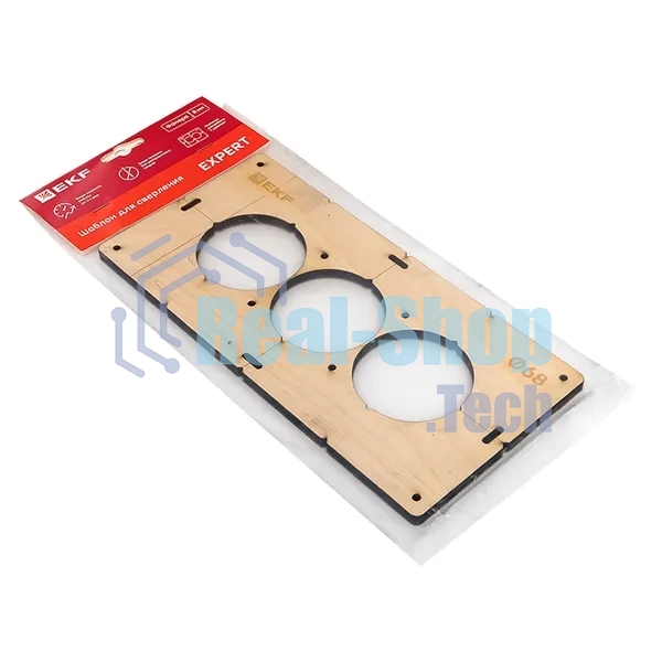 Шаблон для подрозетников EKF Expert sh-d68-3 c 3 отверстиями d 68 мм