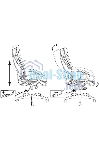 Кресло руководителя Бюрократ T-9950LT/BLACK сиденье черный, искусственная кожа