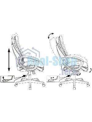 Кресло Бюрократ T-9950LT/BLACK черный, экокожа