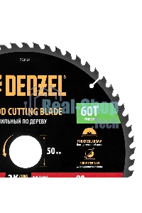 Пильный диск по дереву Denzel ф350 х 50 мм, 60 зубьев 733707