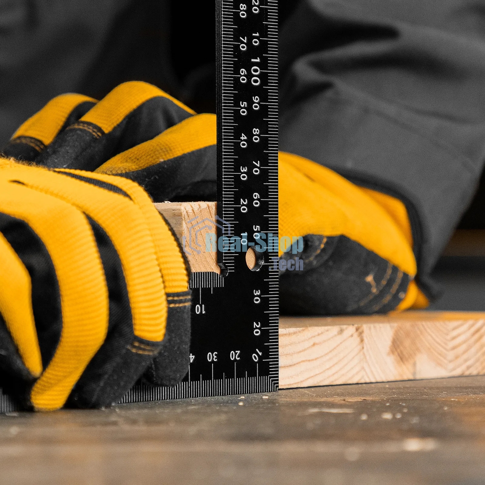 Угольник Denzel 200 х 300 мм, алюминиевый, лазерная гравировка