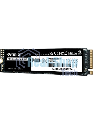 Накопитель SSD Patriot P400 Lite 1Tb M.2 2280 NVMe PCle 4.0 x4 R3500/W2700 TbW 560Tb 3D NAND with HS