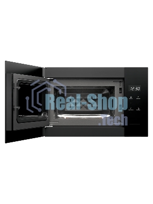 Встраиваемая микроволновая печь MONSHER MMH 1115 Noir, High-Tech, 15 л, мощность 600 Вт, 5 уровней мощности, размораживание, сенсорное управление, черный