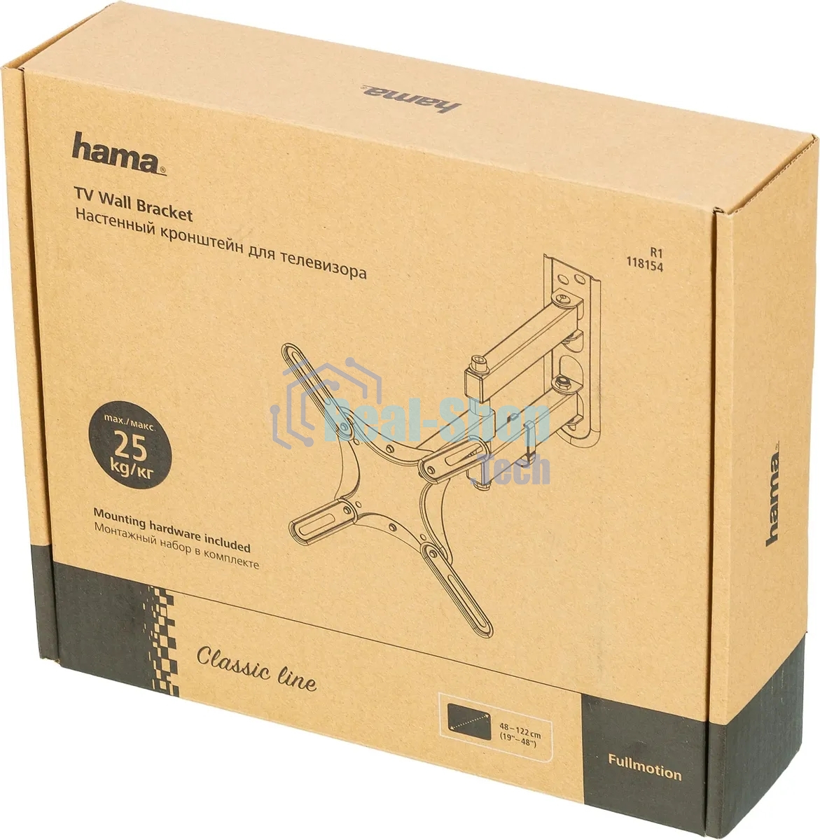 Кронштейн для телевизора Hama R1 118154 черный, 19