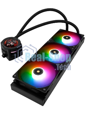 Система жидкостного охлаждения Thermalright Core Vision 360 (360mm, LED, Black, ARGB/Fans: 3x120mm, 72.37CFM, 27.7dBA, 2000RPM/Pump height 66mm, Rad thickness 27mm/S: 1700, 1200, 1851, 115X, 2011, 2066, AM5, AM4)