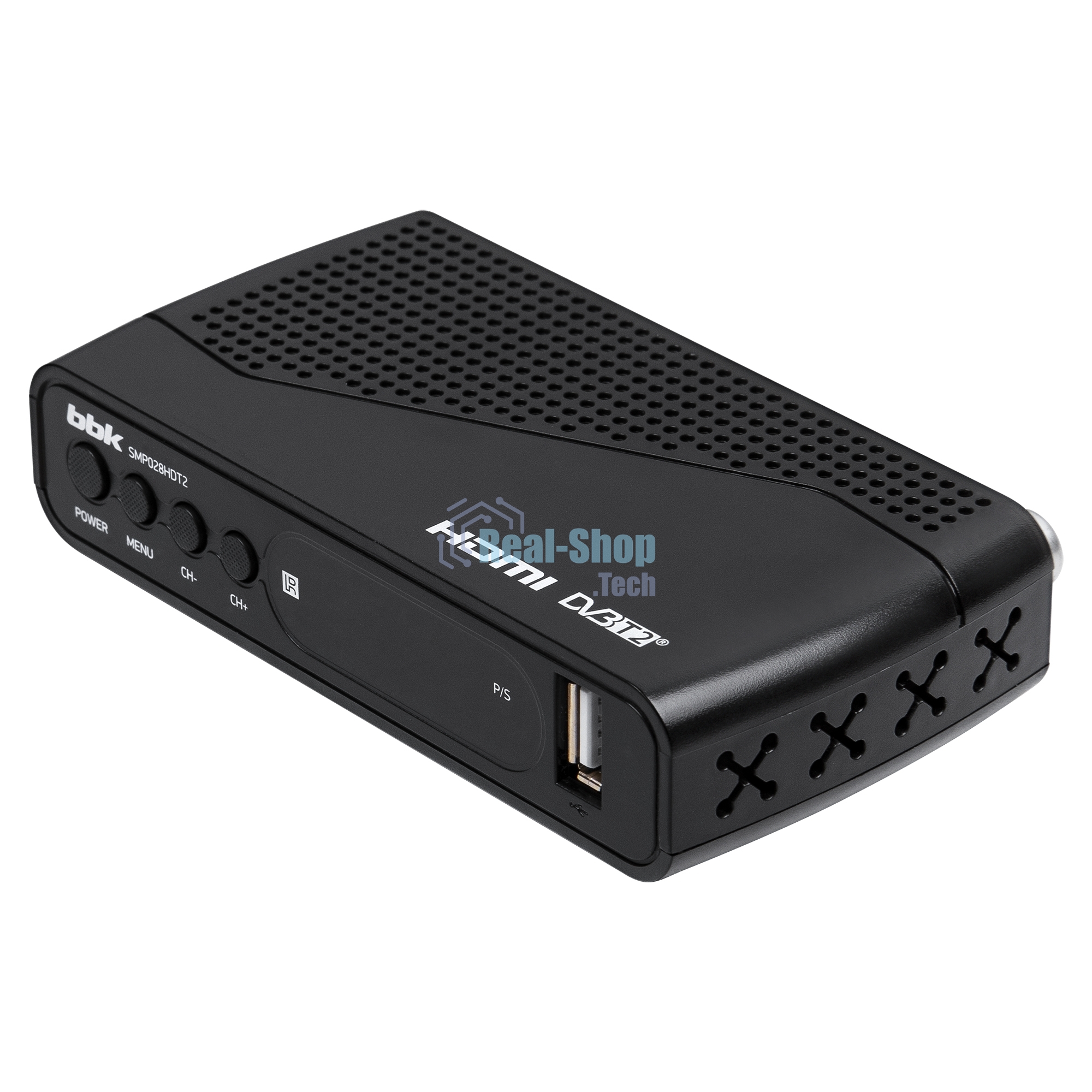 Приставка для цифрового ТВ BBK SMP028HDT2 черный, DVB-T2, DVB-T, HDMI, USB 2.0