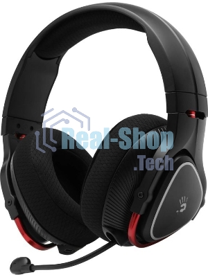 Гарнитура Bloody MR710 чёрный, беспроводная + проводная, Bluetooth, до 44 ч, подсветка