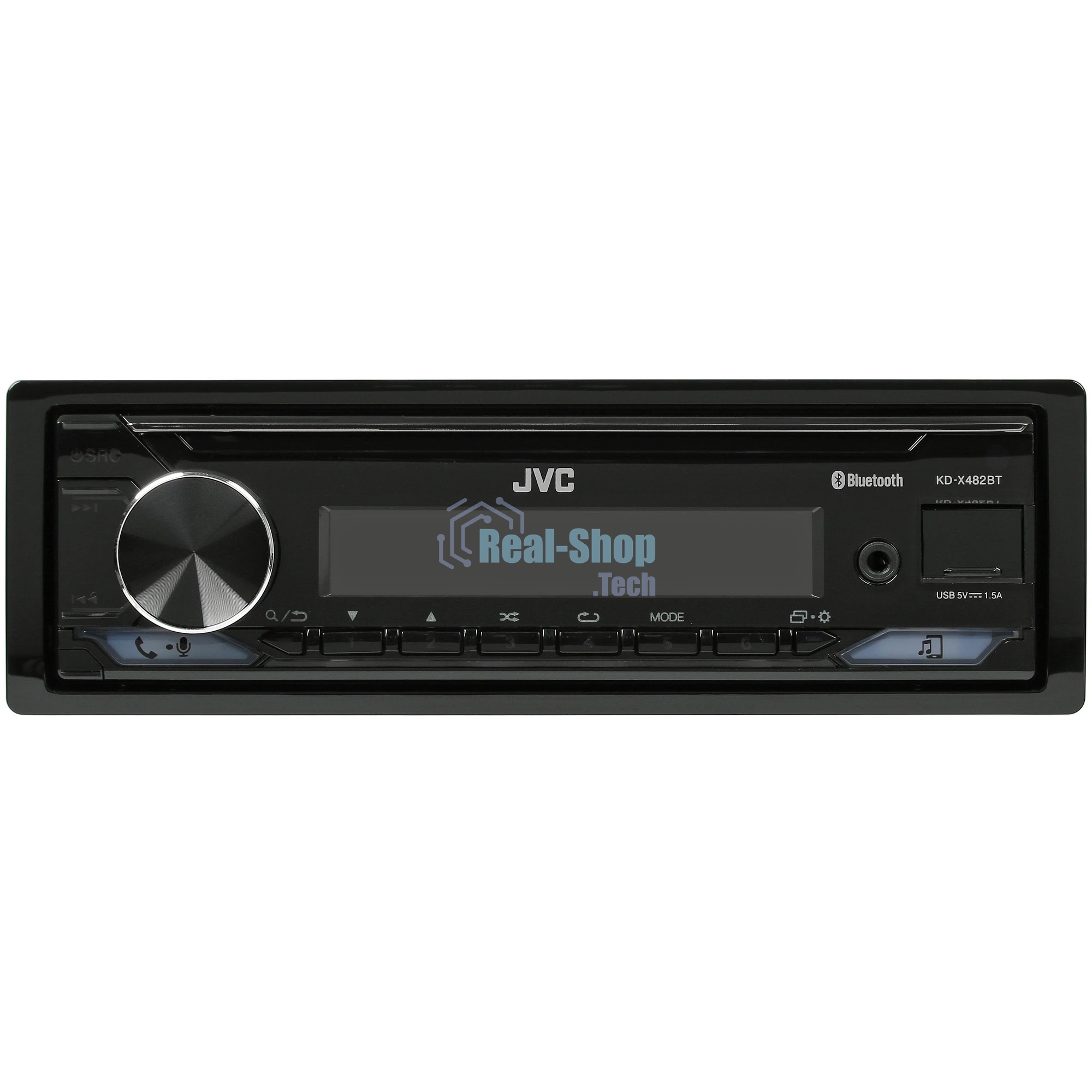 Автомагнитола JVC KD-X482BT, 1 DIN, Bluetooth, USB Type-A, AUX, съёмная панель