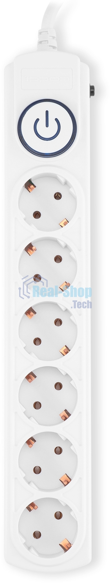 Сетевой фильтр Ippon BK-6-EU-5-10-W 5 м (6 розеток) белый (коробка)
