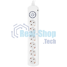 Сетевой фильтр Ippon BK-6-EU-5-10-W 5 м (6 розеток) белый (коробка)