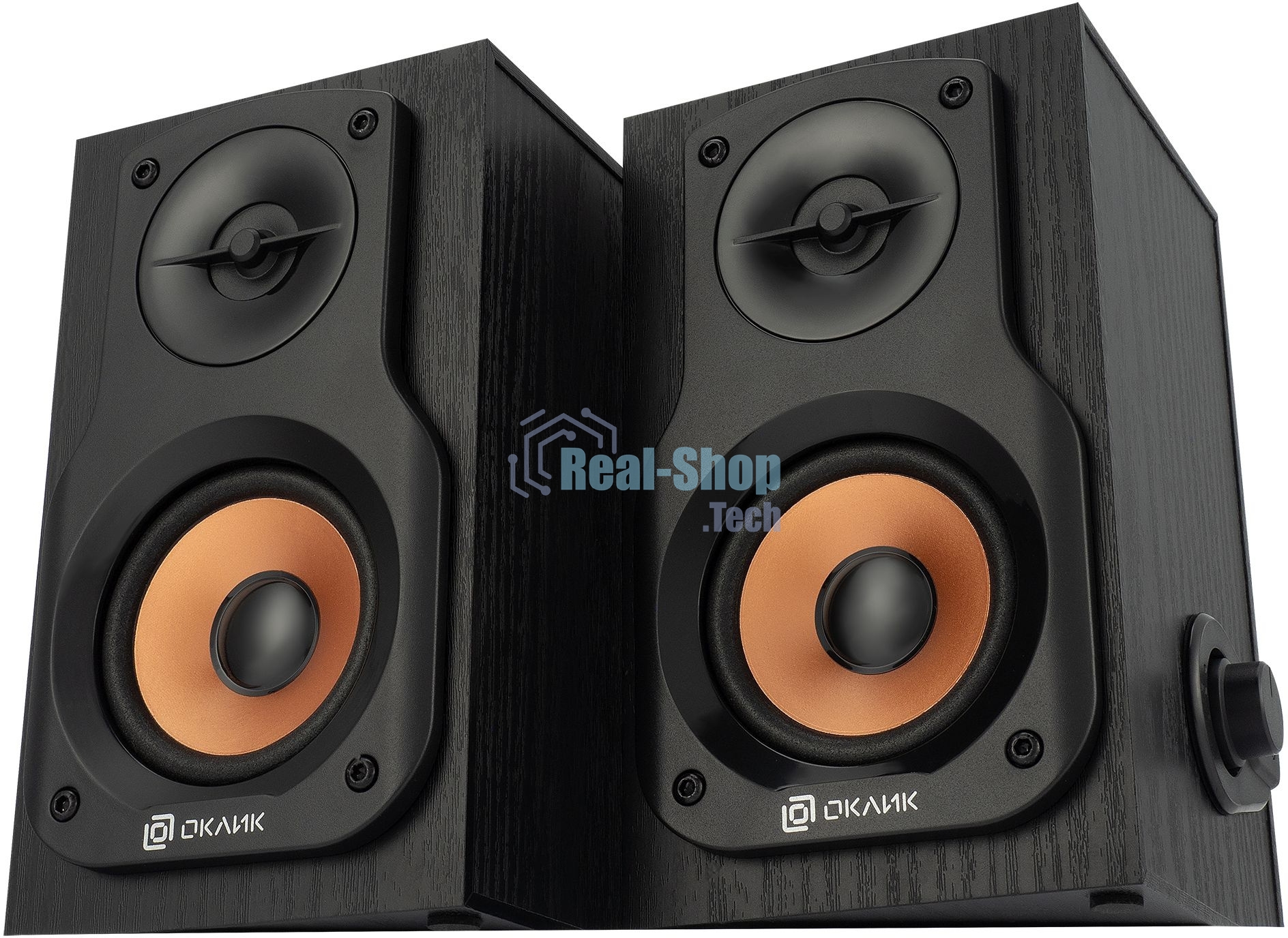 Акустическая система Oklick OK-162 2.0 темное дерево 8Вт