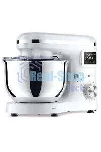 Планетарный миксер BQ MX640 White. Максимальная мощность 1600 Вт / Чаша из нержавеющей стали 6 л / Функция ферментации/ Подогрев чаши до 40'C / Электронное управление / Металлические насадки в комплекте / Металлические шестерни / Двойная защита: от перегр