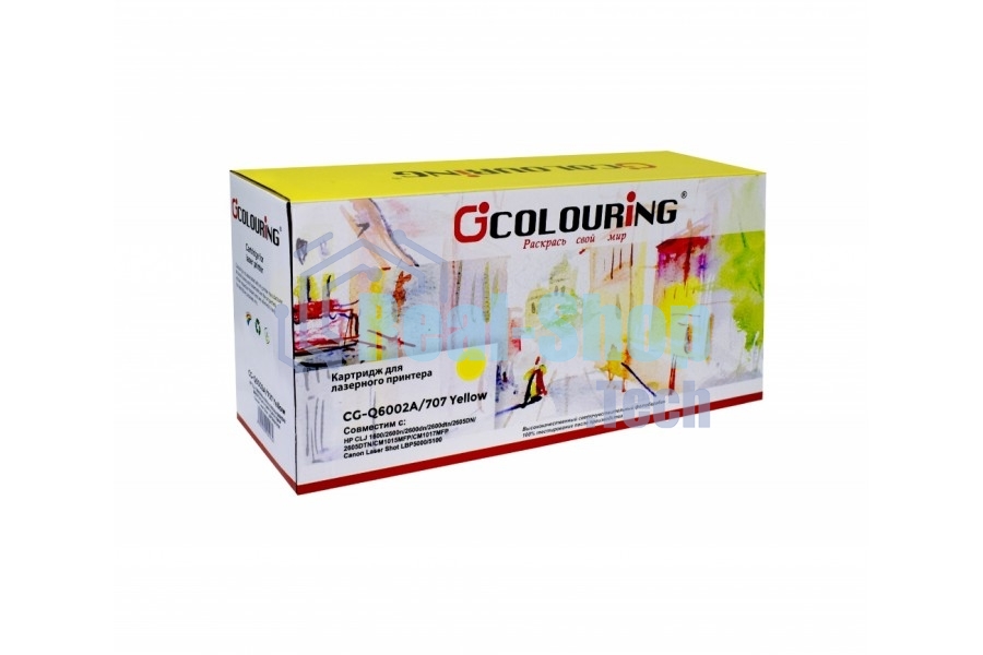 Картридж лазерный Colouring CG-Q6002A/707 желтый (2000 стр.) для HP CLJ 1600/2600n/2600dn/2600dtn/2605DN/2605DTN/CM1015MFP/CM1017MFP Canon Laser Shot LBP5000/5100