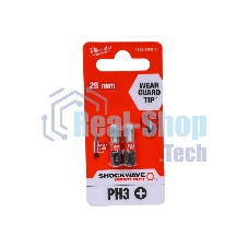 Бита Milwaukee Shockwave PH3 25мм 2шт (4932430857)