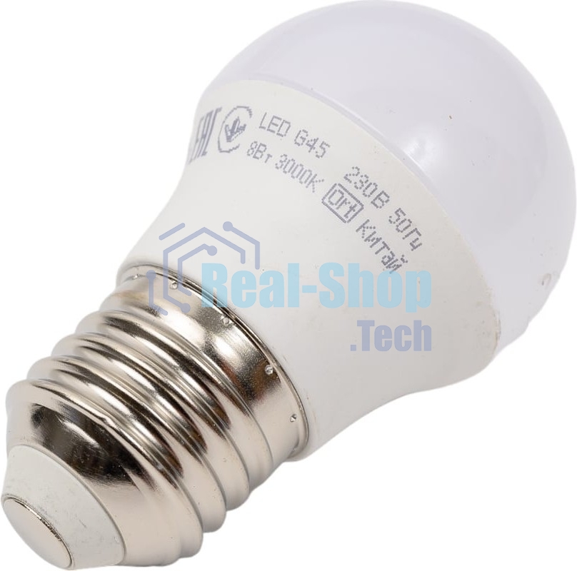 Лампа cветодиодная LED G45 IEK LL-G45-08-230-30-E27-G шар 8Вт 230В 3000К E27 GENERICA