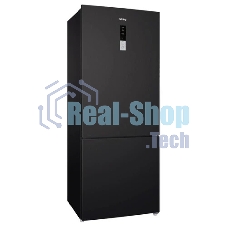 Холодильник Korting KNFC 72337 XN черный двухкамерный 324/108л морозилка снизу, No Frost