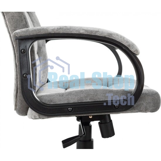 Кресло руководителя Бюрократ CH 002 Fabric Light-19 серый, крестов. пластик