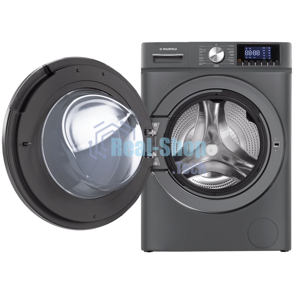 Стиральная машина Maunfeld MFWM127ISB02 графит, загрузка фронтальная 7кг, 1200 об/мин., класс: A+++