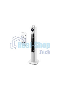 Колонный вентилятор BRAYER BR4957, эл.упр.,пульт ДУ,вращение,мощ-ть60Вт, LED дисплей, 3 скор.Таймер