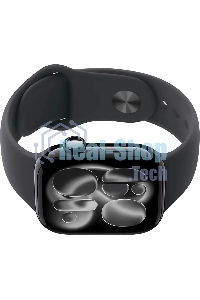 Умные часы Apple Watch Series 11 A3331 42мм OLED корп.черный Sport Band рем.черный разм.брасл.:140-190мм (MEQT4LW/A)