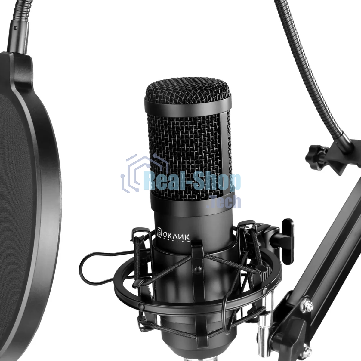 Микрофон проводной Оклик SM-600G 2.5м черный