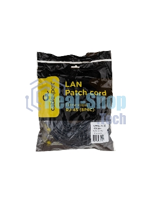 Патч-корд UTP Cablexpert PP12-20M/BK cat.5e, 20м, литой, многожильный, черный