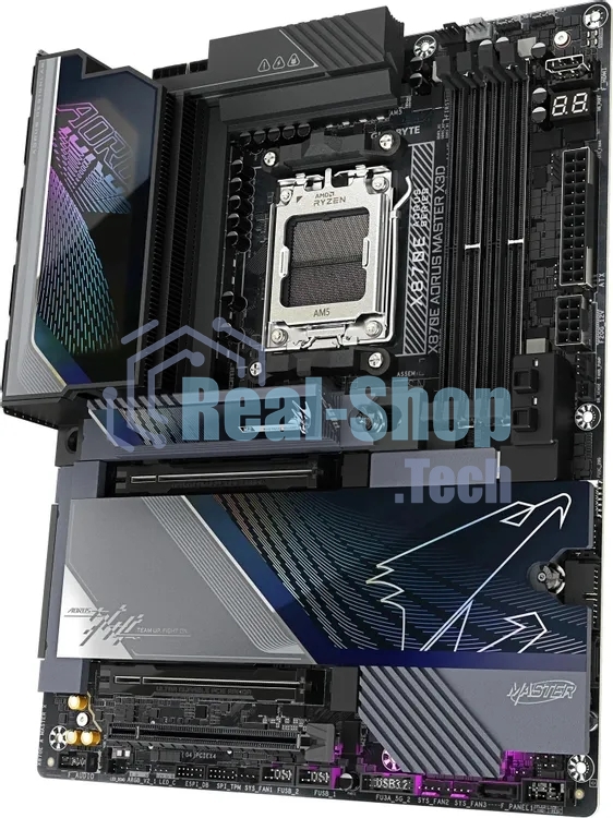 Материнская плата Gigabyte X870E A MASTER X Socket AM5 AMD X870E 4xDDR5 ATX AC`97 8ch(7.1) 1P 10Gigabit + 1P 5Gigabit RAID+HDMI