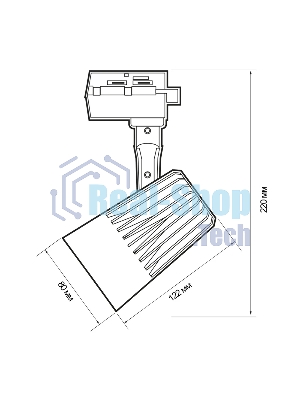 Прожектор светодиодный JazzWay трековый PTR 0130-2 30w 4000K 24° BL черный IP40