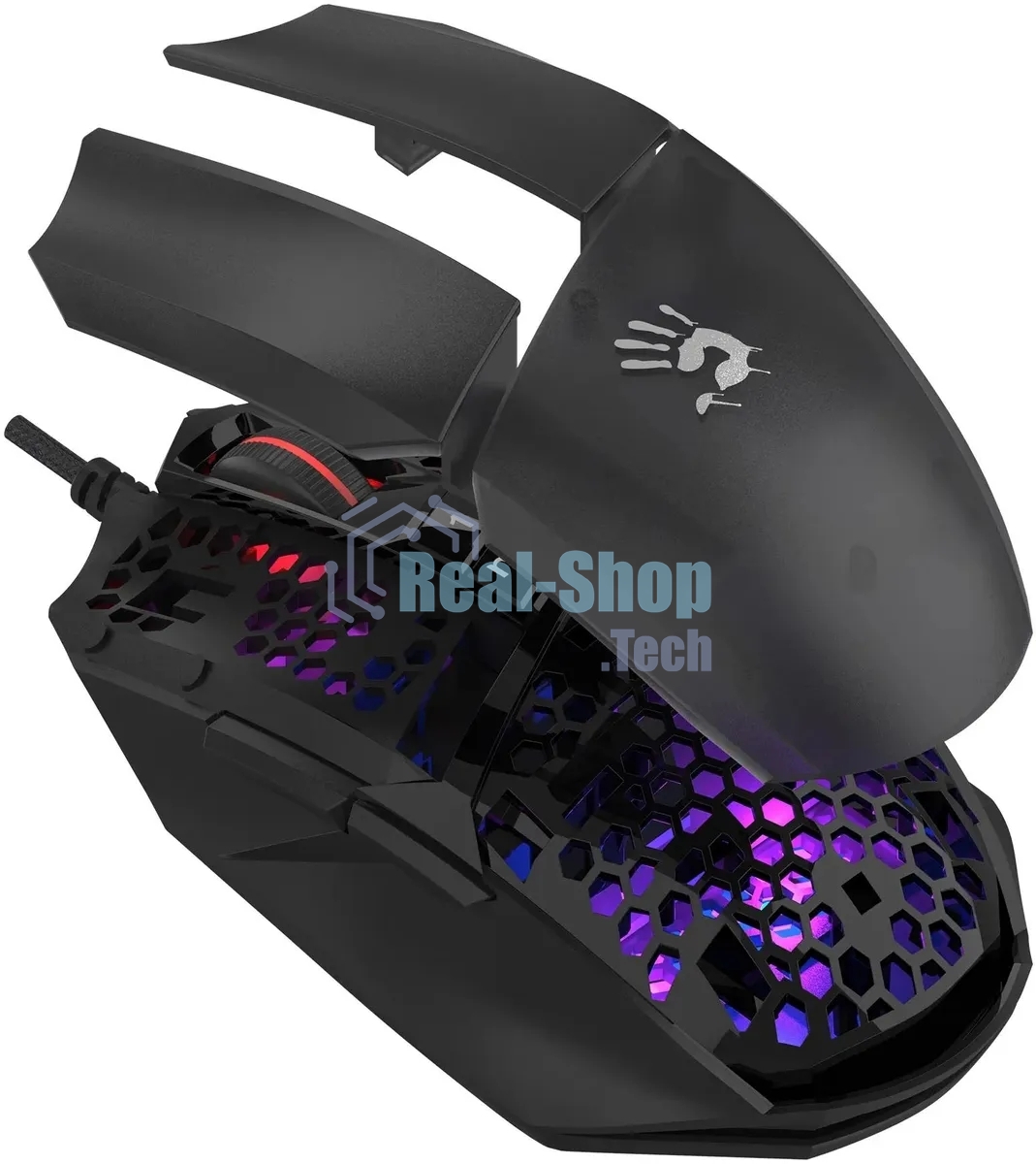 Мышь проводная A4Tech Bloody W65 Max Mini черный, 12000 dpi, USB, кнопки - 9