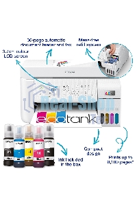 МФУ струйное Epson EcoTank L5296 (C11CJ65411) белый, A4, ч/б печ. 33стр/мин., цв. печ. 15стр/мин., 5760x1440 DPI, 2400х1200 DPI, USB, Ethernet, Wi-Fi