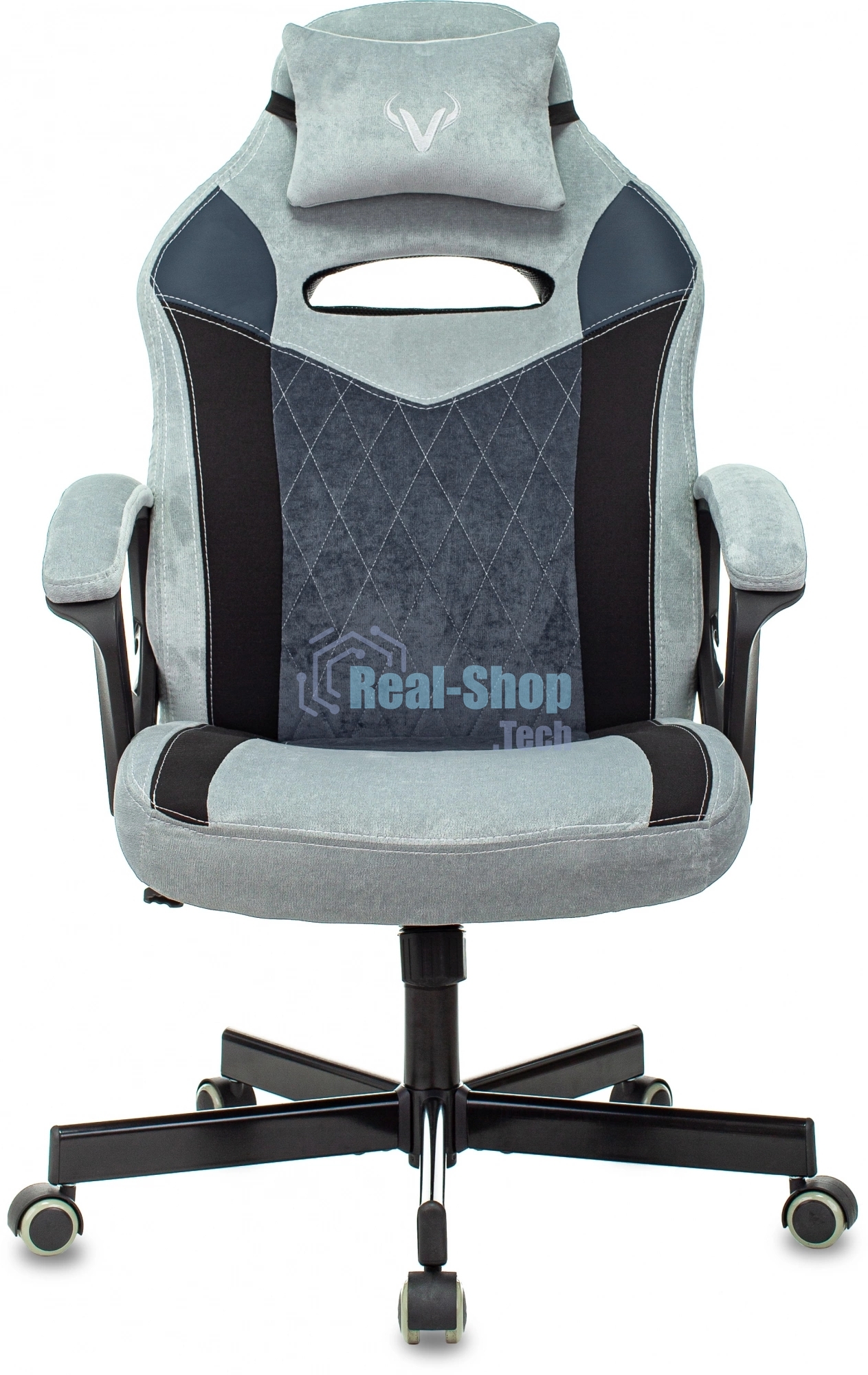 Кресло игровое Бюрократ VIKING 6 KNIGHT BL FABRIC синий, крестовина металл/пластик