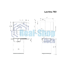 Кухонная мойка Maunfeld Lacrima 750 MFQS-750B черный