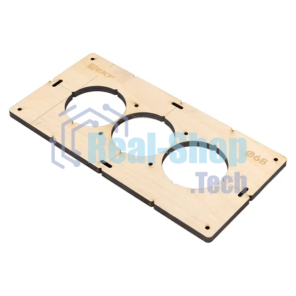 Шаблон для подрозетников EKF Expert sh-d68-3 c 3 отверстиями d 68 мм