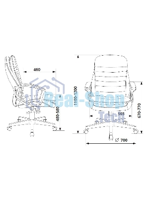 Кресло Бюрократ T-9950LT/BLACK черный, экокожа