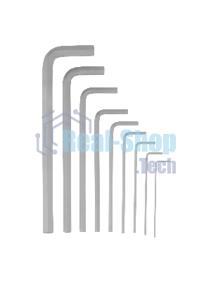 Набор ключей имбусовых Denzel, HEX, 1,5-10 мм, CrV, 9 шт., удлиненные