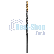 Сверло спиральное по металлу Denzel 5 х 132 мм, Р6М5, Golden Tip, удлиненное